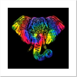 Mandala Tie dye Elephant Tank Top Posters and Art